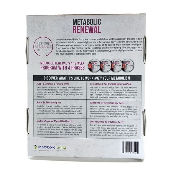 Metabolic Renewal Restore Rebalance Results Kit Dr Jade Teta Workout DVDs - Picture 2 of 5